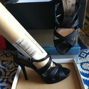 Black strappy heels